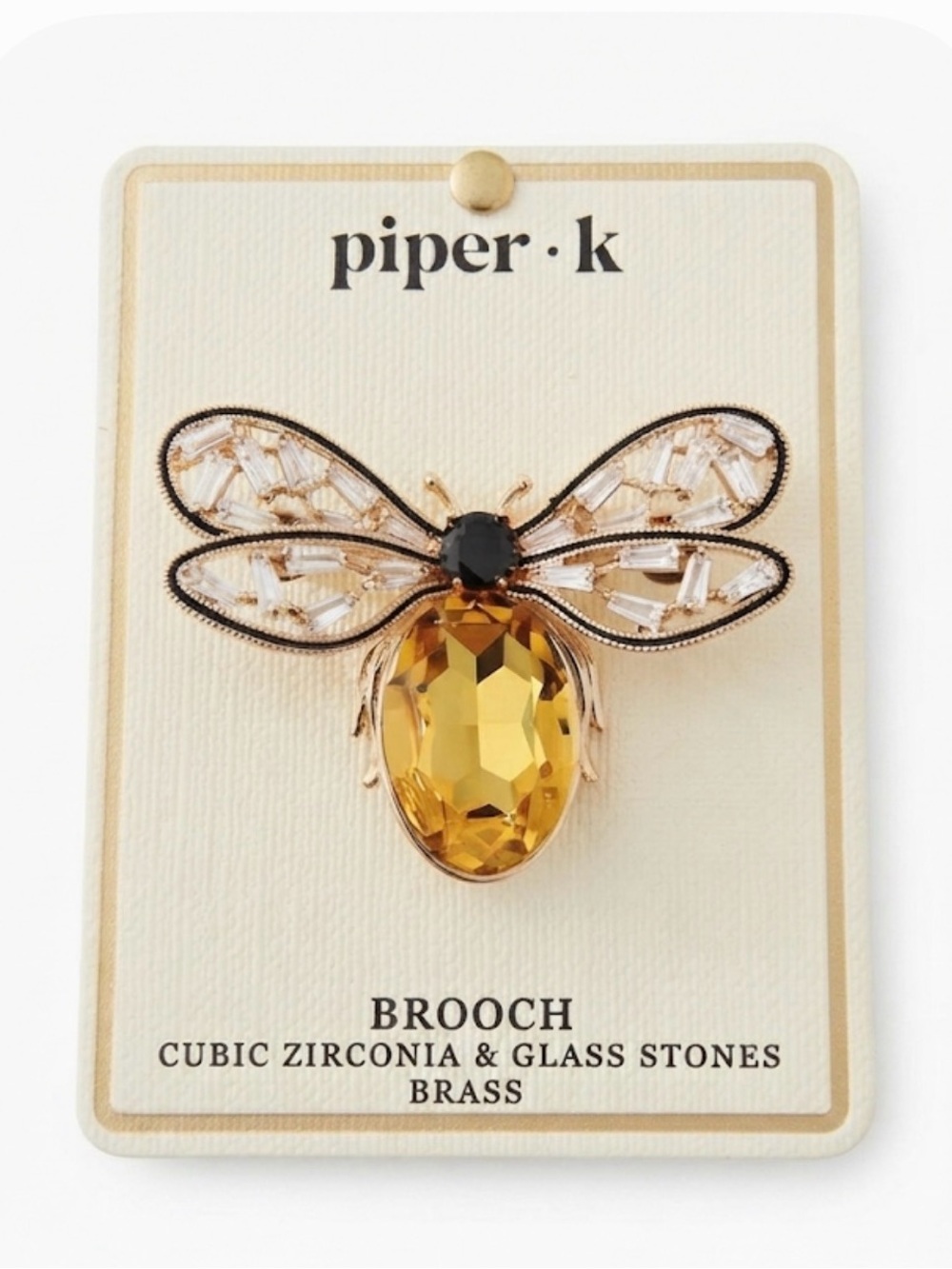 NWT ⚜️🐝⚜️ Piper K Honeybee / Bumblebee Brooch Pin
